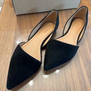 J. Crew suede D’orsay flats
